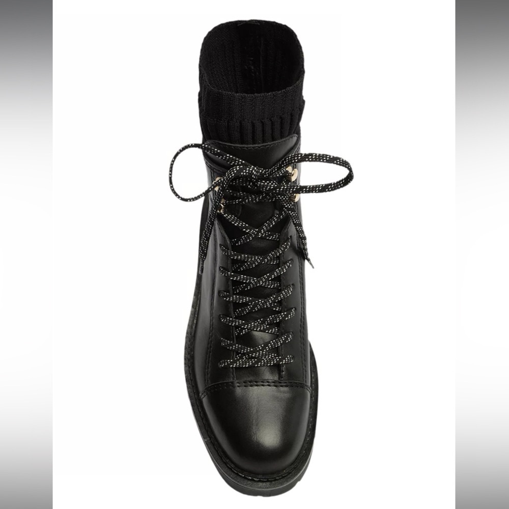 NEW AREZZO Women's Madelyn Mid Heel Tractor Combat Boots lug 8.5 Free People